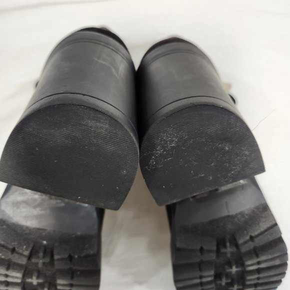 FRENCH CONNECTION Black Jasmine Lug Sole Vegan Side Zip Booties Size 8 LIKE NEW! - Picture 11 of 16